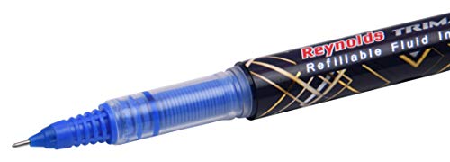 Image of Reynolds Trimax Gold Liquid Gel Pen, Needle Tip (0.5mm), Blue Ink