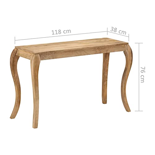 Mueble recibidor entrada madera maciza de mango consola pasillo 118 cm 7