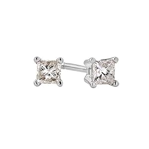1/5 Carat Princess Cut Diamond Stud...