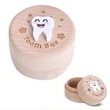 Puszka na zęby na zęby mleczne dla chłopców i dziewczynek, pudełko na zęby na mleko, nadaje się na urodziny dziecka, dla chłopców i dziewczynek, na urodziny, baby shower