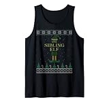 Photo Gallery maglione natalizio con scritta "the sibling elf" canotta Photo Gallery maglione natalizio con scritta "the sibling elf" canotta