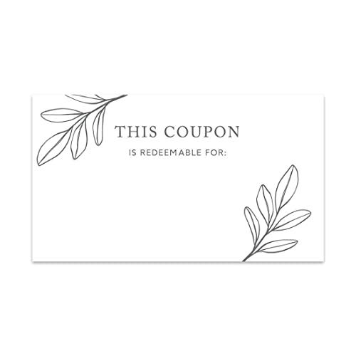 Andaz Press Minimal Line Leaf Blank Coupon is Redeemable for Voucher...