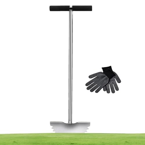 Weppduk Cortabordes de media luna – Recortador manual confort con pie ancho | Cojines multiusos con bordes dentados para recortar los bordes de parterres de jardín, aceras y ranuras para parterres