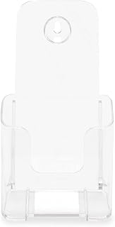 Deflect-O(R) Literature Holder, Brochure/Leaflet Size, 7 3/4in.H x 4 3/8in.W x 3 1/4in.D, Clear