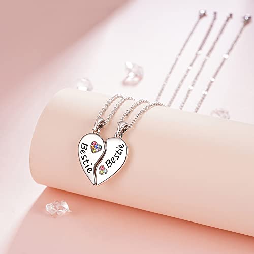 KINGSIN Best Friend Necklace BFF Friendship Sister Matching Necklaces for 2 Bestie Gifts Teen Girls Women Sisters Birthday Valentines Day Gifts for Friends3