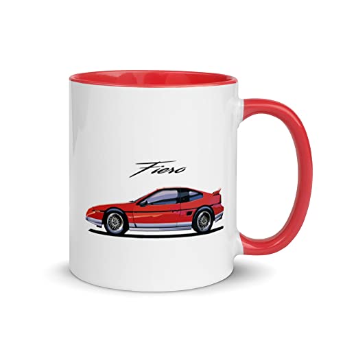 Taza deportiva 1980's Fiero motor medio color rojo miniatura 1