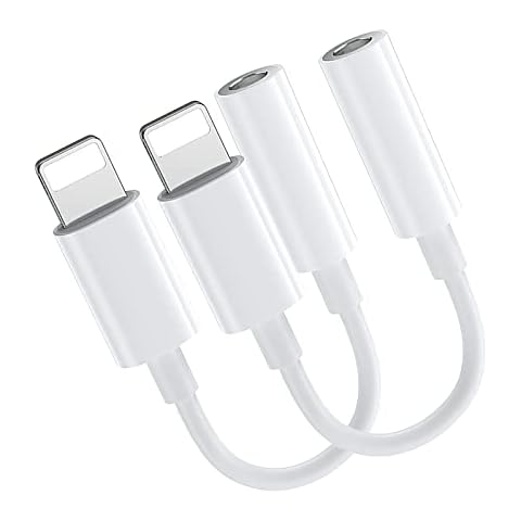 SerDa-Run 2 Pack Lightning To 3.5mm Adapter Headphone Jack, Headphone Adapter for iPhone 13/12/11/Pro/Pro Max/XR/X/XS/8/8Plus/7/7Plus Cover