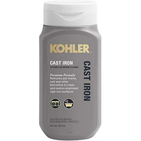KOHLER K-23725-NA Cast Iron Cleaner, For Kitchen and Bathroom, 8 oz Bottle, Nonabrasive Cream-based Cleaner Cover