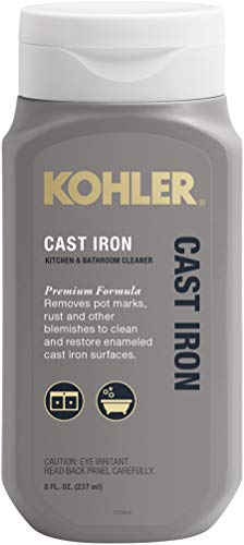 Comparison: Best Cleaner For Cast Iron Sink 2 KOHLER K-23725-NA Cast Iron Cleaner, For Kitchen and Bathroom, 8 oz Bottle, Nonabrasive Cream-based Cleaner
