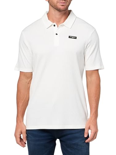 Polo texturé côtelé Karl Lagerfeld pour homme avec col élégant