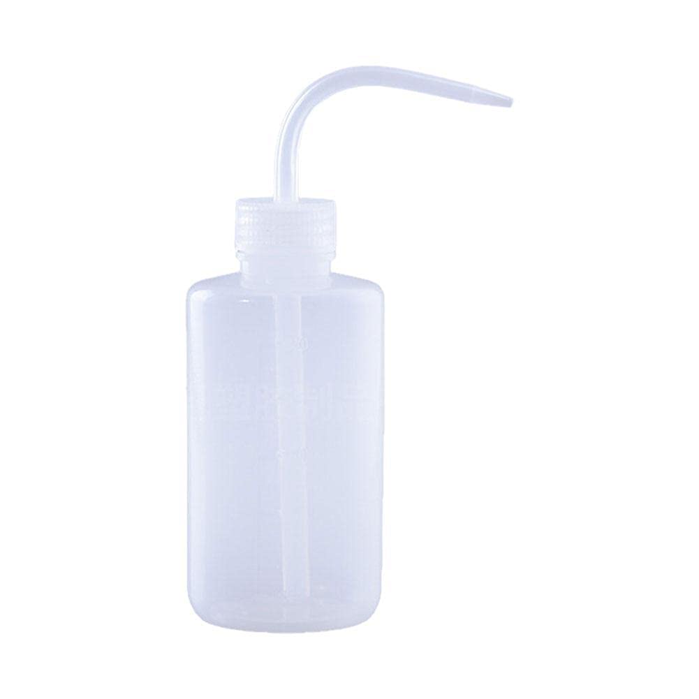 Botella de Plástico de Seguridad con Boca Estrecha y Tubo Largo - Botella de Limpieza por Goteo con Tatuaje y Limpieza de Pestañas