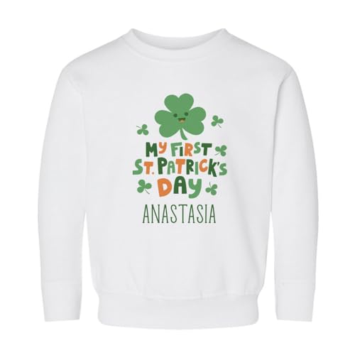 My First St. Patrick's Day Anastacia Kids Sweatshirt Toddler 3T White