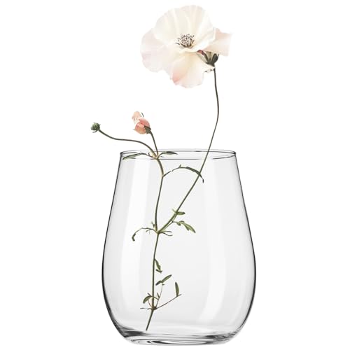 KROSNO Florero | 22 centímetros| Ideal para hogar y Restaurante | Apto para lavavajillas | Vidrio de Cristal | Sin Plomo