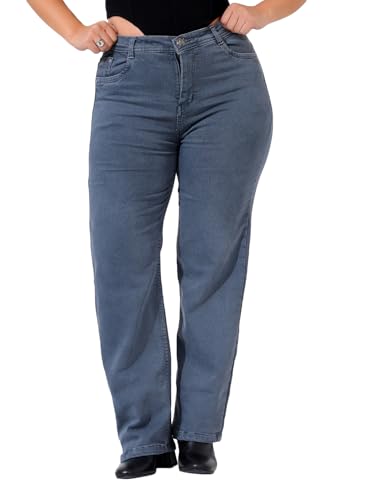 Image of Nifty Women's High Rise Denim Stretchable Straight Fit Plus Size Jeans