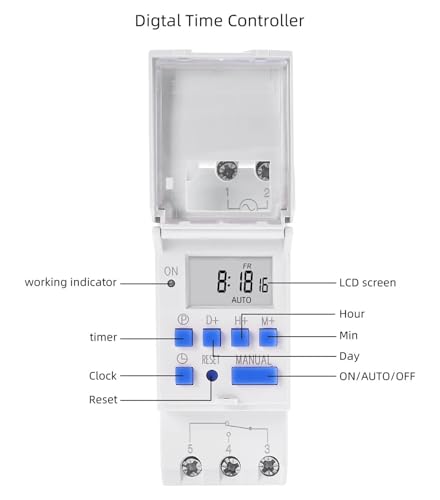 Interrupteur programmable THC15A 30A pour programmation 7 jours - 6
