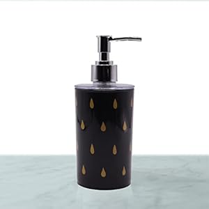SHENRON Black Soap Dispenser Bottle with Decorative Design | Chrome Finish Pump and Rust Proof | Refillable Liquid Soap Dispenser for Bathroom, Kitchen, Hand Soap - Set of 3(Plastic) SHENRON Black Soap Dispenser Bottle with Decorative Design | Chrome Finish Pump and Rust Proof | Refillable Liquid Soap Dispenser for Bathroom, Kitchen, Hand Soap - Set of 3(Plastic)
