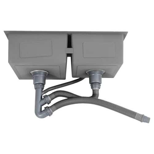 Fregadero doble de acero inoxidable con protección anticondensación 8