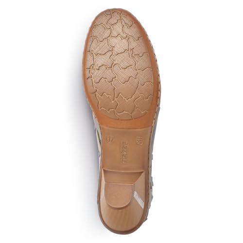 Image of Rieker 46778 Sina Women's Heels - Sling-Backs, Leather Upper, Hand-Woven Design, Anti-Stress Comfort, Flexible Sole, Secure Fit, and Timeless Everyday Style