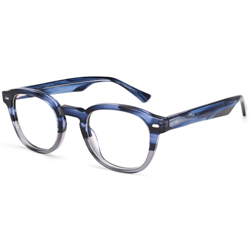 Image of Dollger Blue Light Blocking Glasses for Men Women Retro Round Anti Eye Strain Computer Gaming BlueLight Eyeglasses