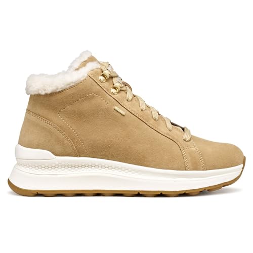 Basket Geox Femme Spherica Actif beige taille 40 avec amorti respirant unique