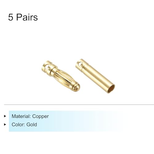 MECCANIXITY 5 pares banana plugs 3mm macho hembra miniatura 3