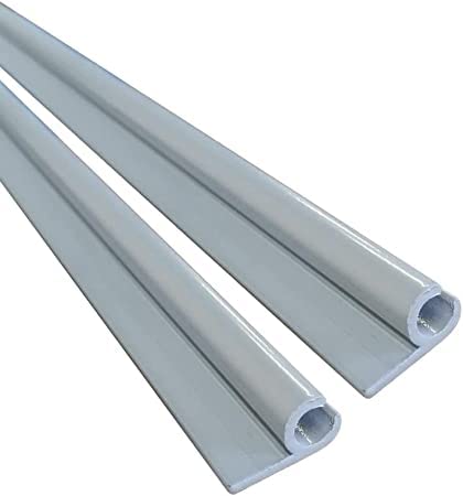 KederUk Campervan Motorhome Caravan Awning Rail C Channel Powder Coated Grey Aluminium (2 x 1.2m)