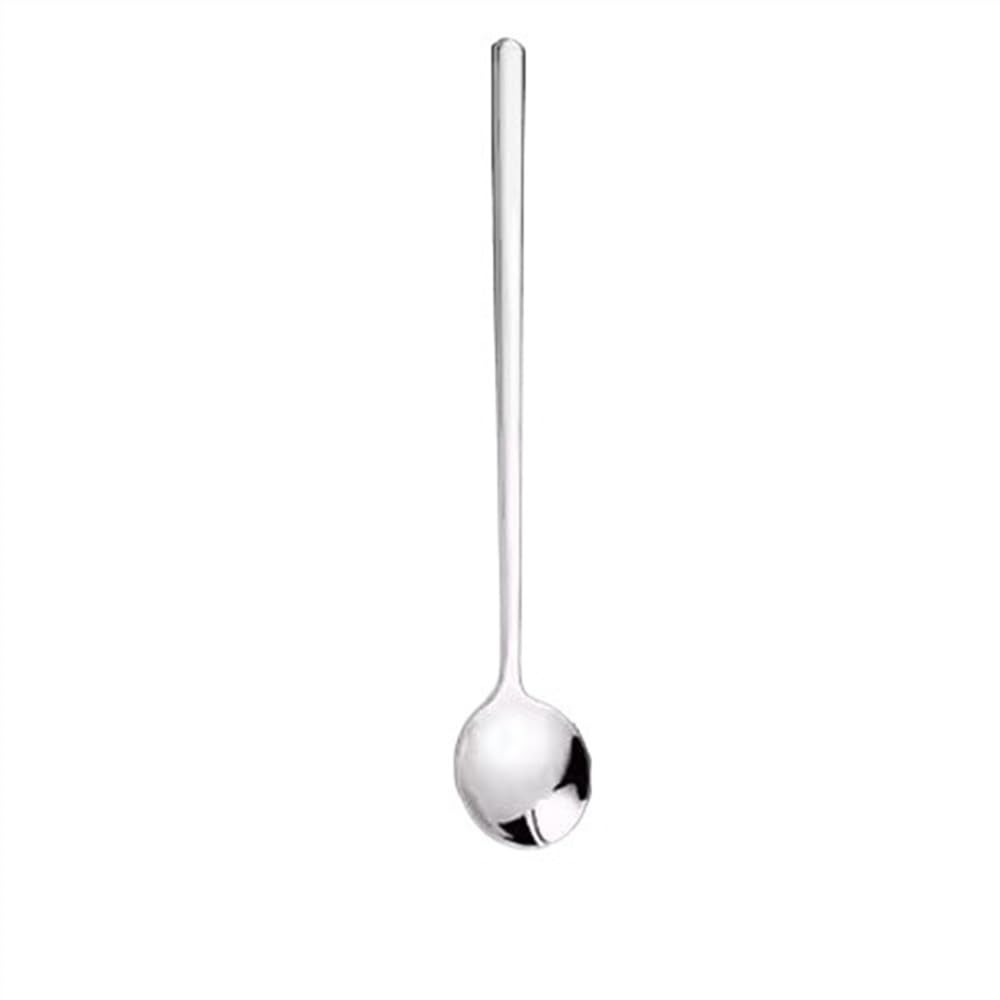 Cuillère 304 Petite cuillère à Dessert de Grande qualité en Acier Inoxydable à Long Manche for la Maison Cuillère de Table(Silver)