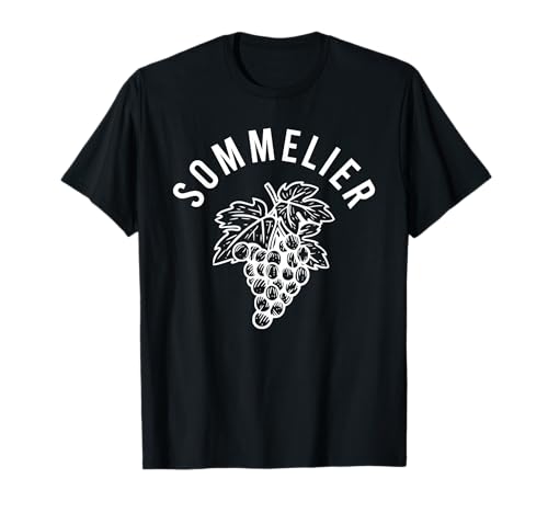 Sommelier Du Vin Raisins Sommelier Serveur Restaurant T-Shirt
