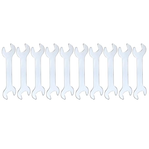 QUARKZMAN 10Pcs Clé à Fourche Doubles Fines 13mm x 14mm Métrique Clé Plate Extra Fine et Petite, Galvanisée, pour Réparation Automobile et Assemblage de Meubles