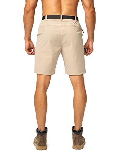 G Gradual Men's Hiking Cargo Shorts Stretch Quick Dry Outdoor Tactical Shorts For Men With Multi Pocket For Fishing Casual(Khaki,L) #TOP2