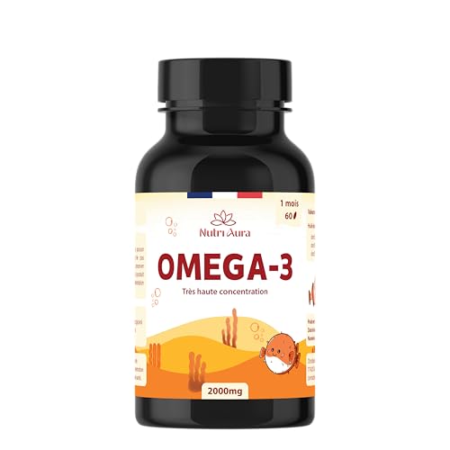 Omega 3 Huile de Poissons Sauvages 2000mg EPAX®, Très Haute Conce...