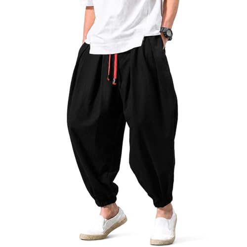 Pantalon sarouel baggy homme ample fluide style hippie de yoga