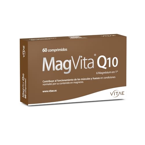 Vitae – MagVita Q10 60 Comprimidos | 6 Sales de Magnesio + Taurina + Coenzima Q10 | Alta Biodisponibilidad | Reducir Cansancio y Fatiga | Apoyo Muscular y Nervioso