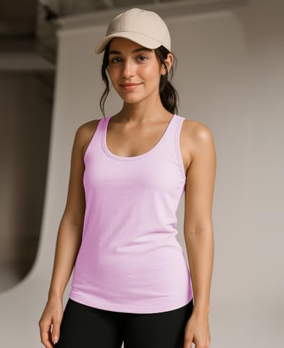 Sexy Basics Women's 12 Pack Racer Back Tank Tops/Cotton -Spandex Stretch Color Tanks2