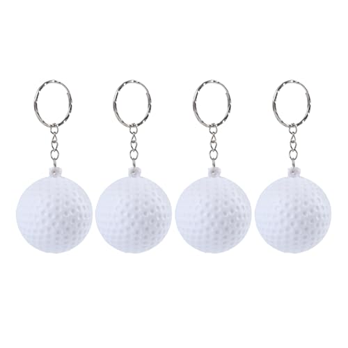 Kexinglu 4Pcs Soft Golf Ball Keychains, Funny Key Chain with