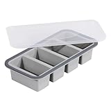 Suppenwürfel-Gefriertablett – Silikon, 14 x 29 x 7 cm, rutschfest, leicht zu lösende Silikon-Gefrierschale, Haushalts-Gefrierbehälter für Lebensmittelzubereitung, Whisky-Steine