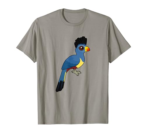 Cute Cartoon Great Blue Turaco Birdorable Bird Species T-Shirt