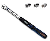 Summit Tools 1/2 inch UltraPrecision Digital Torque Wrench, 7.4-147.5 ft-lbs Range Accurate to ±1%,...