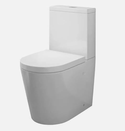 Round Close Coupled Toilet with Soft Close Seat and Cistern