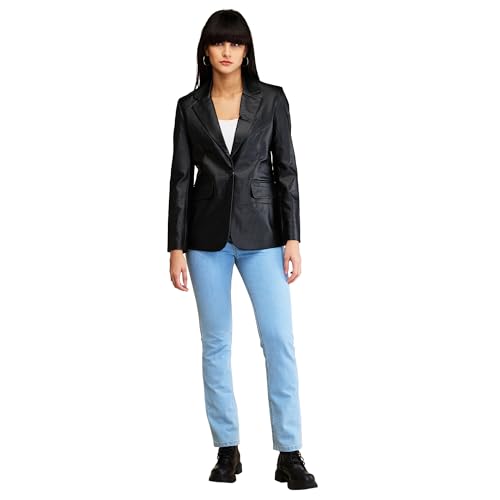 Image of Being Human Black Slim Fit Long Sleeve Women's Jacket Clothing