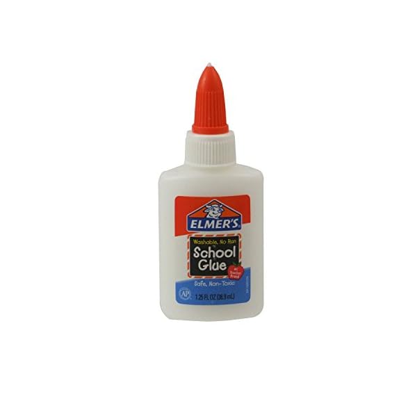 Elmer's Washable No-Run School Glue, 1.25 oz Bottle (E301) 3 Pack