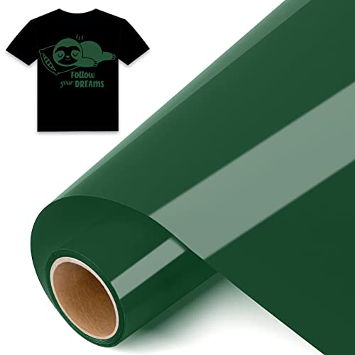 IModeur 8 Ft Rouleau Vinyle Thermocollant Vert foncé - 30,5 x 244 cm flex thermocollant Vert pour Silhouette Cameo, vêtements, bonnets, pantalons, autres tissus