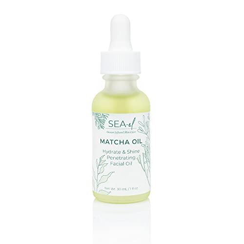 Sea-El Matcha Face Oil Skincare - Hydrating Glow Green Tea & Sea Kelp Facial Oil Blend - Calming &...