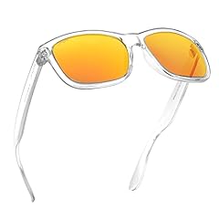 Clear Frame Mirrored Orange Lens