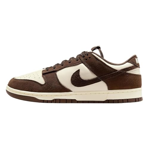 Nike Dunk Low Retro SE Leather/Suede Men's Shoes (FQ8249-104, Pale Ivory/Pale Ivory/Baroque Brown) Size 10