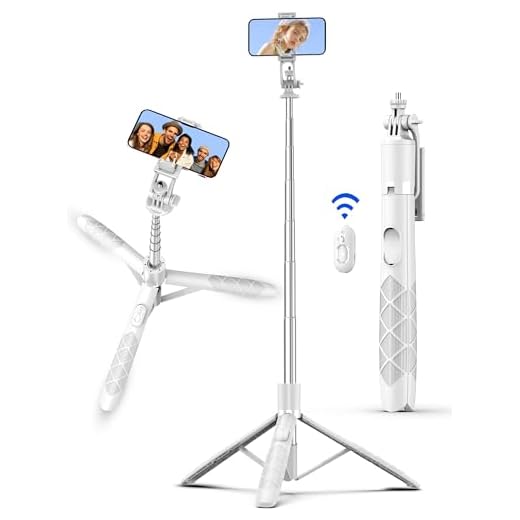 179CM Palo Selfie Trípode, Extensible 4 en 1 Selfie Stick de Aluminio con Mando a Distancia Inalámbrico 360° Rotación Soporte de Teléfono para iPhone y Android, Vlogueo, Transmisión, TikTok, Youtube