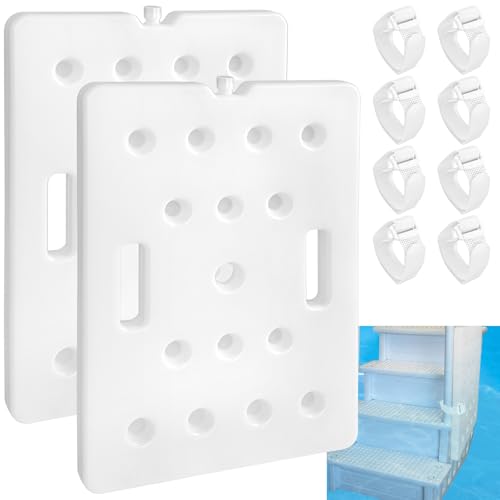 2 Pesos para Escalera de Piscina, HDPE, Blanco, Universal miniatura 1