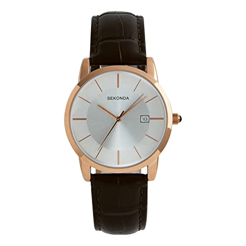 Sekonda 1403 Montre Homme quartz analogique cadran rond élégant
