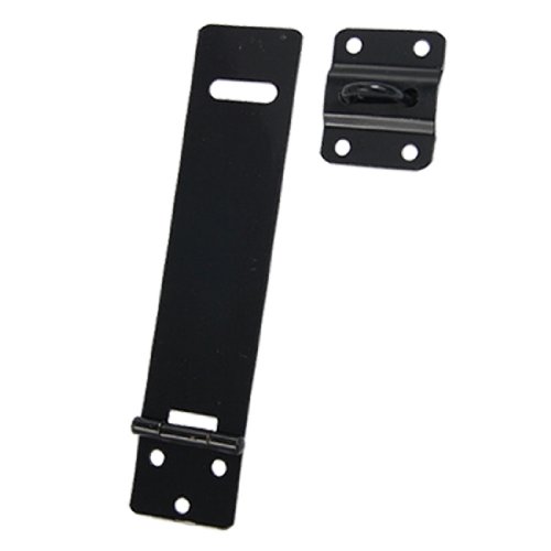Image of Aexit Gates Door Padlocks & Hasps Mate Latch Black Metal Rectangle Hasps Hasp Staple