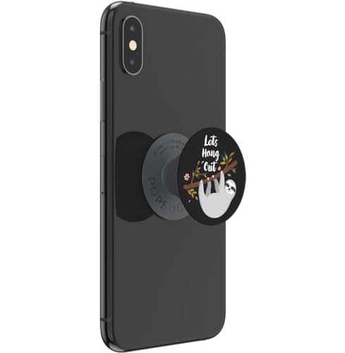 PopSockets | PhoneGrip | uchwyt i uchwyt do smartfonów | Włączany i wysuwany uchwyt na palec Basic | Sloth Leniwiec